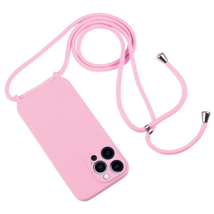 For iPhone 12 Pro Crossbody Lanyard Liquid Silicone Case