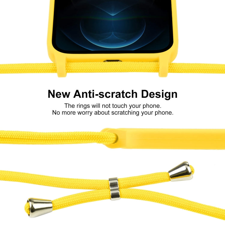 For iPhone 12 Pro Max Crossbody Lanyard Liquid Silicone Case