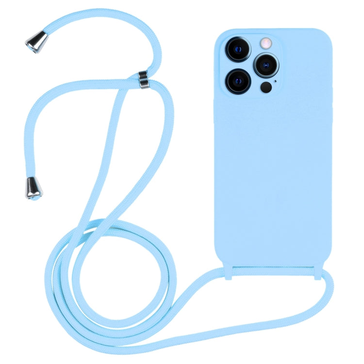 For iPhone 12 Pro Max Crossbody Lanyard Liquid Silicone Case