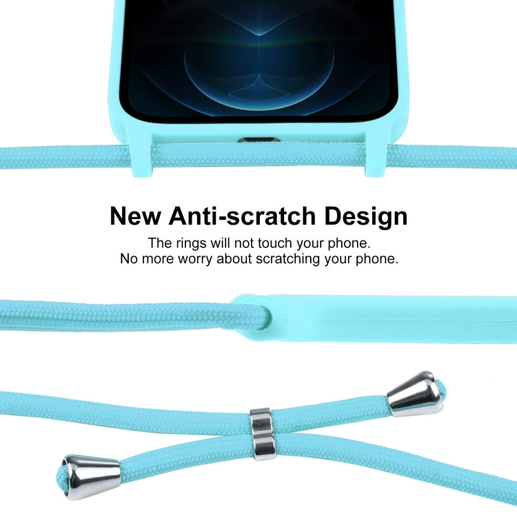 For iPhone 12 Pro Max Crossbody Lanyard Liquid Silicone Case