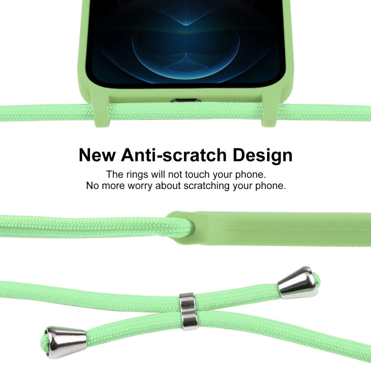 For iPhone 12 Pro Max Crossbody Lanyard Liquid Silicone Case