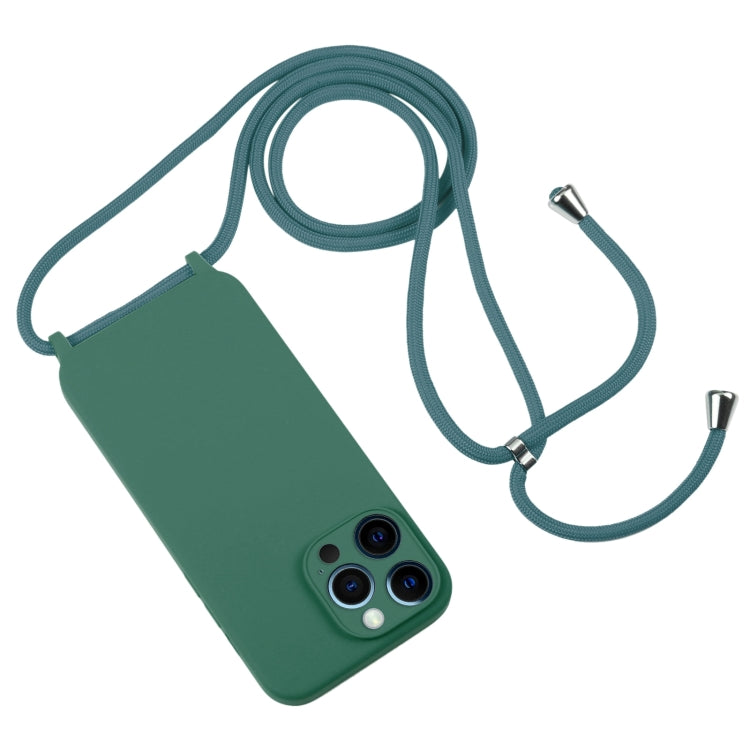 For iPhone 12 Pro Max Crossbody Lanyard Liquid Silicone Case
