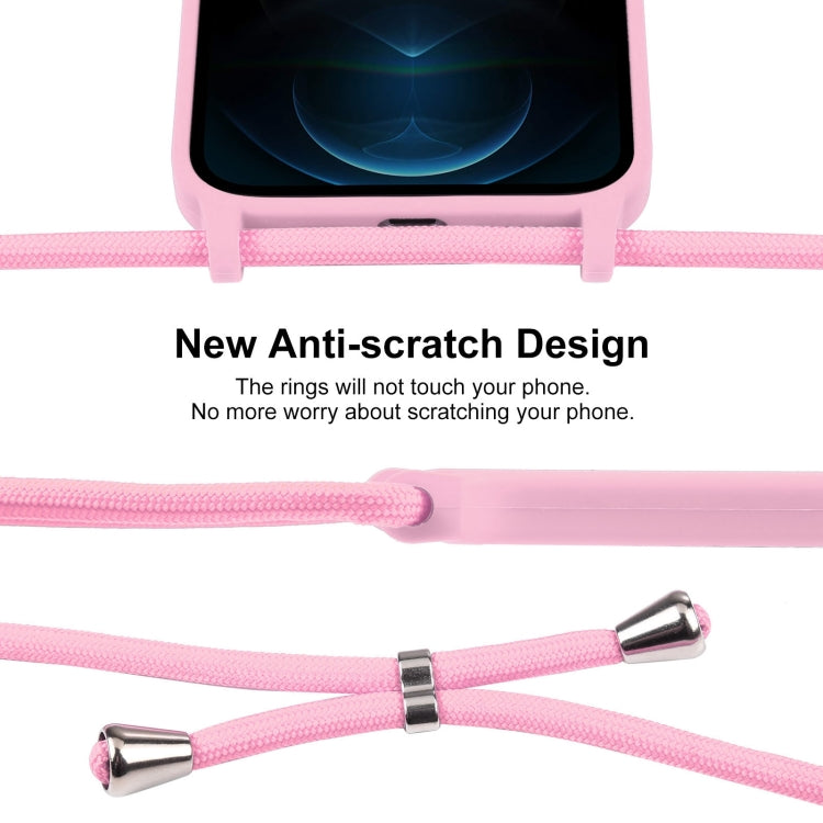 For iPhone 12 Pro Max Crossbody Lanyard Liquid Silicone Case