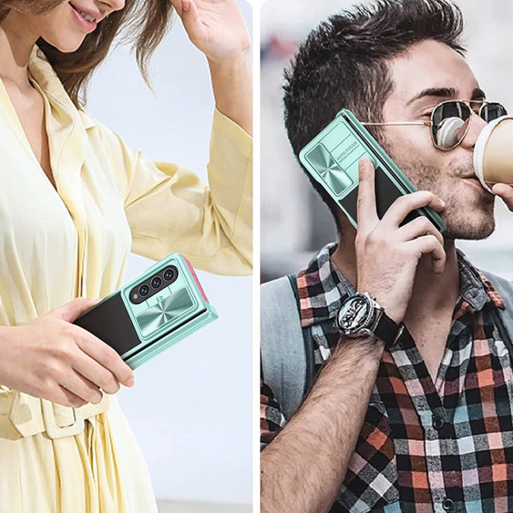 For Samsung Galaxy Z Fold4 360 Full Body Sliding Camshield Phone Case
