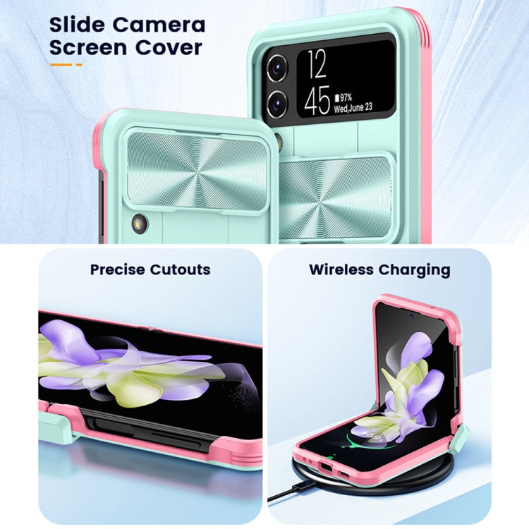 For Samsung Galaxy Z Flip4 360 Full Body Sliding Camshield Phone Case