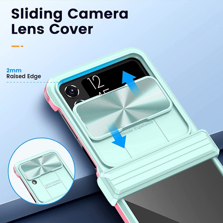 For Samsung Galaxy Z Flip4 360 Full Body Sliding Camshield Phone Case