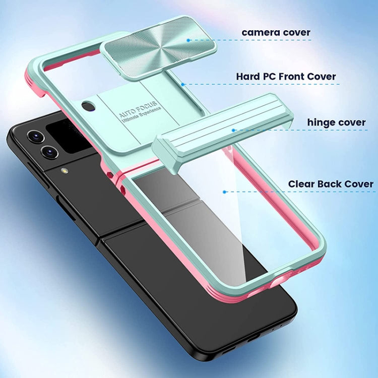 For Samsung Galaxy Z Flip4 360 Full Body Sliding Camshield Phone Case