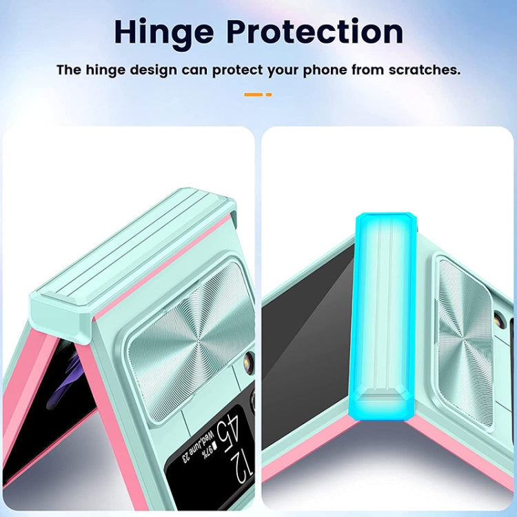 For Samsung Galaxy Z Flip4 360 Full Body Sliding Camshield Phone Case