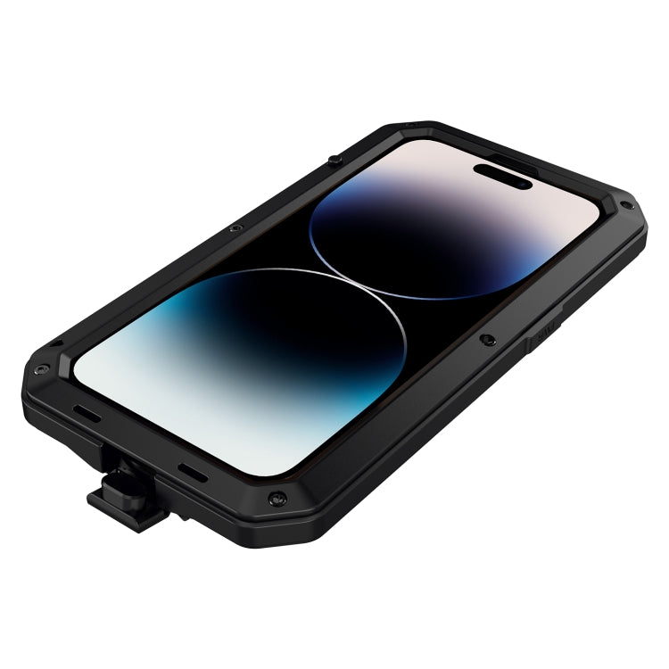 For iPhone 13 Pro Shockproof Waterproof Silicone + Zinc Alloy Case For iPhone 14 Pro