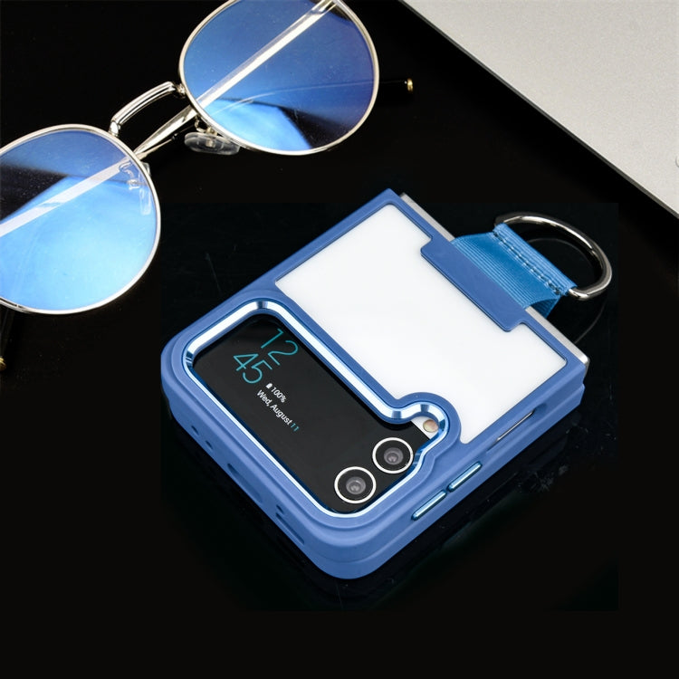 For Samsung Galaxy Z Flip4 Shield Transparent TPU + PC Phone Case with Ring