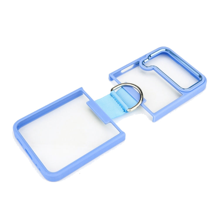 For Samsung Galaxy Z Flip4 Shield Transparent TPU + PC Phone Case with Ring