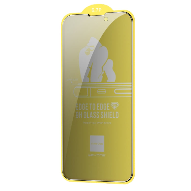 For iPhone 14 Pro Max WEKOME 9D Curved Privacy Tempered Glass Film