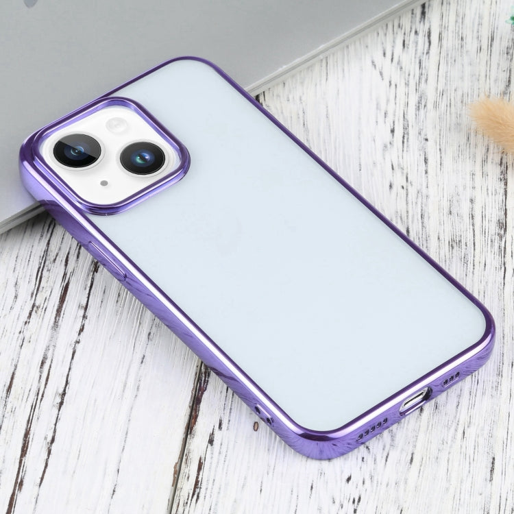 For iPhone 14 Ultra-thin Electroplating TPU Phone Case