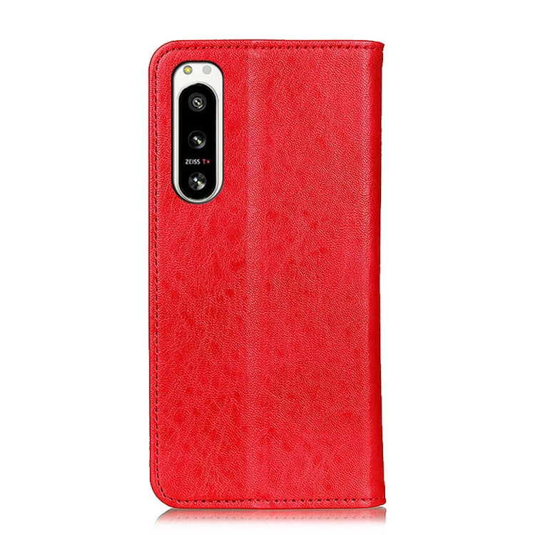 For Sony Xperia 5 IV Magnetic Crazy Horse Texture Horizontal Flip Leather Case
