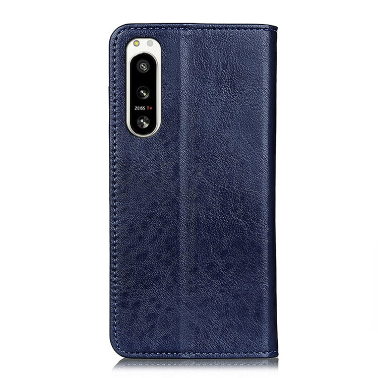 For Sony Xperia 5 IV Magnetic Crazy Horse Texture Horizontal Flip Leather Case
