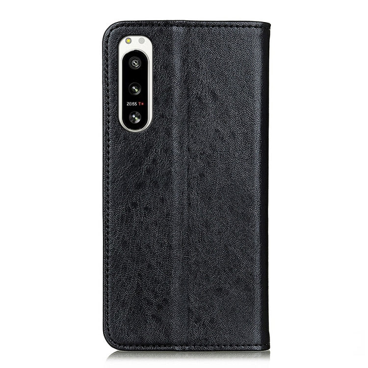 For Sony Xperia 5 IV Magnetic Crazy Horse Texture Horizontal Flip Leather Case