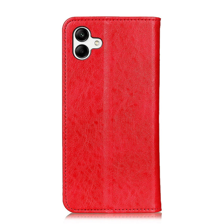 For Samsung Galaxy A04 4G Magnetic Crazy Horse Texture Horizontal Flip Leather Case