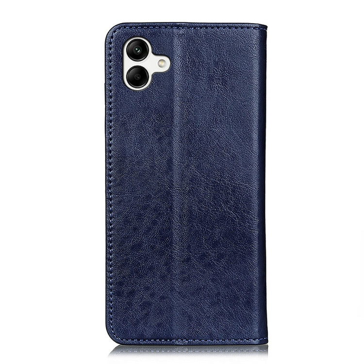 For Samsung Galaxy A04 4G Magnetic Crazy Horse Texture Horizontal Flip Leather Case