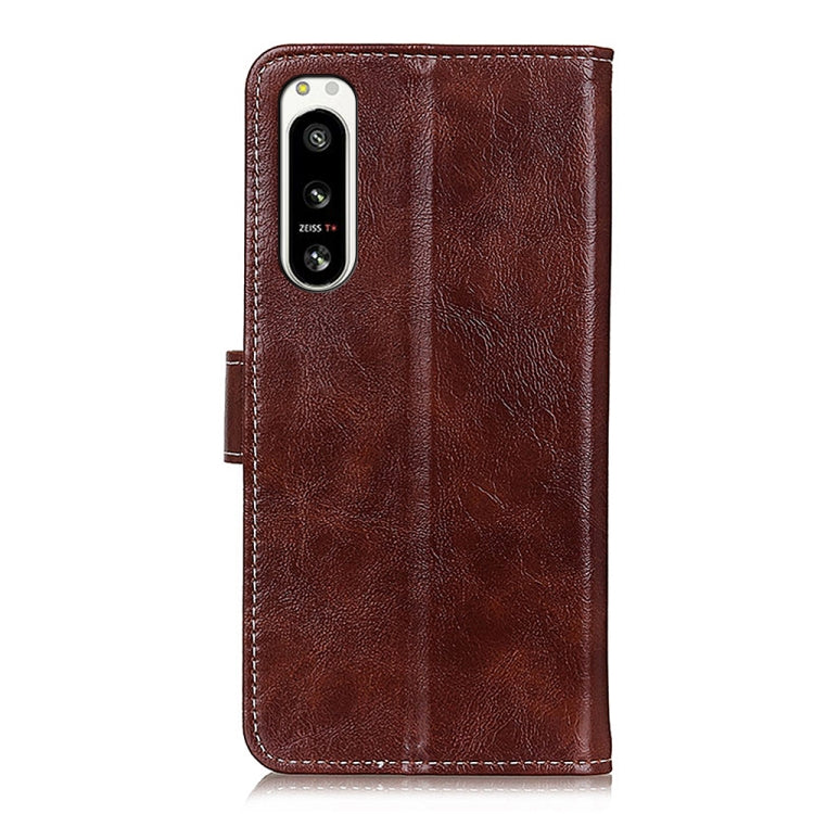 For Sony Xperia 5 IV Retro Crazy Horse Texture Horizontal Flip Leather Phone Case