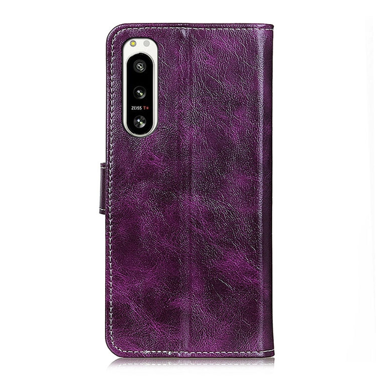 For Sony Xperia 5 IV Retro Crazy Horse Texture Horizontal Flip Leather Phone Case