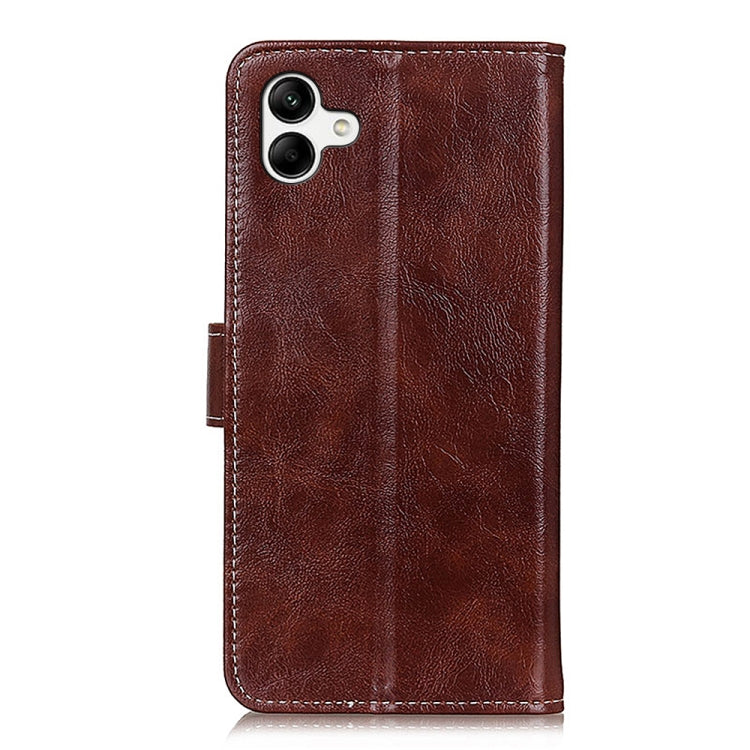 For Samsung Galaxy A04 4G Retro Crazy Horse Texture Horizontal Flip Leather Phone Case