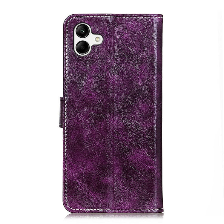 For Samsung Galaxy A04 4G Retro Crazy Horse Texture Horizontal Flip Leather Phone Case