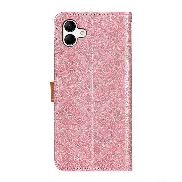 For Samsung Galaxy A04 4G European Floral Embossed Leather Phone Case
