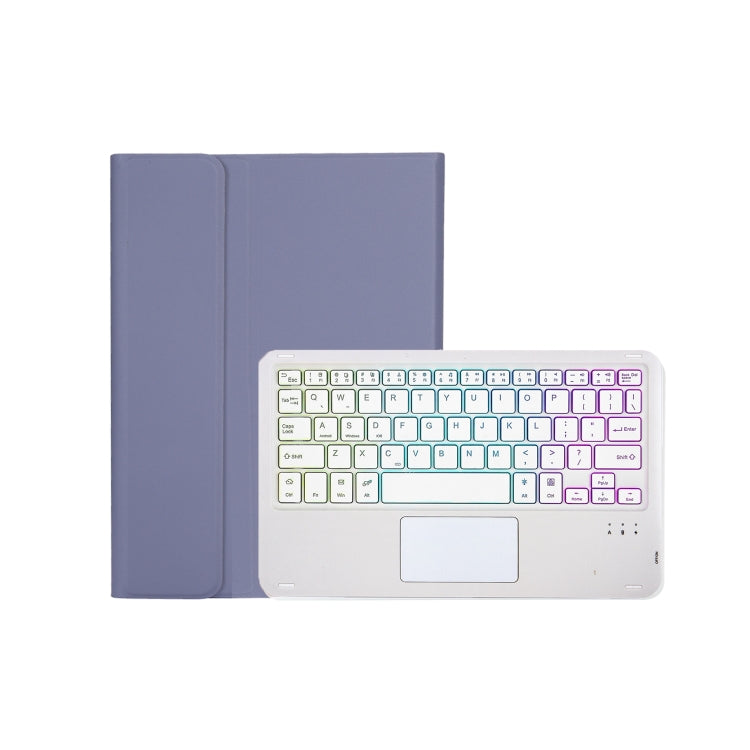 AM18-AS Tri-color Backlight Bluetooth Keyboard Leather Case with Touchpad For Lenovo XiaoXin Pad Pro 2022 11.2 inch
