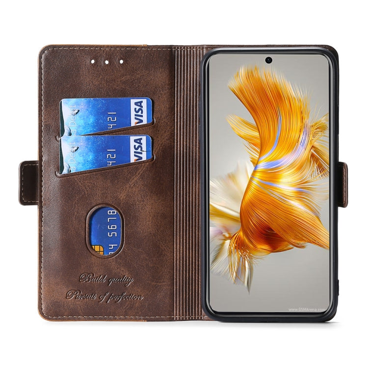 For Sony Xperia 5 IV Contrast Color Side Buckle Leather Phone Case