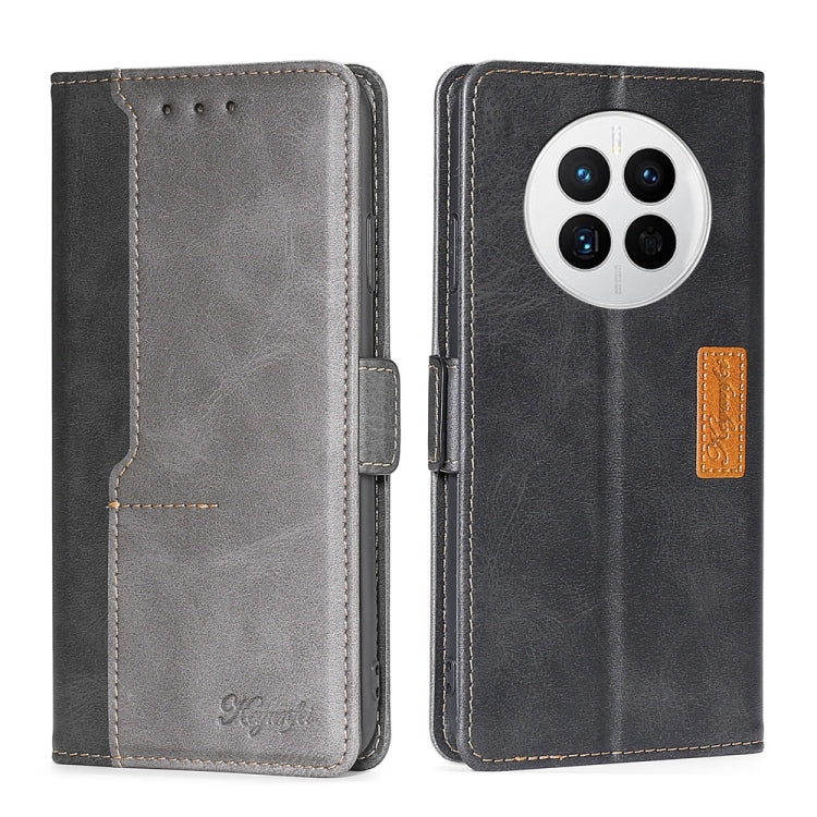 For Huawei Mate 50 Contrast Color Side Buckle Leather Phone Case