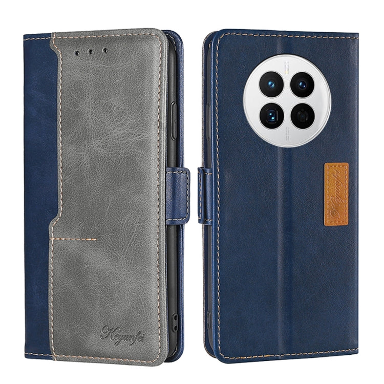 For Huawei Mate 50 Contrast Color Side Buckle Leather Phone Case