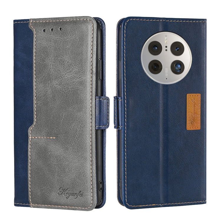 For Huawei Mate 50 Pro Contrast Color Side Buckle Leather Phone Case