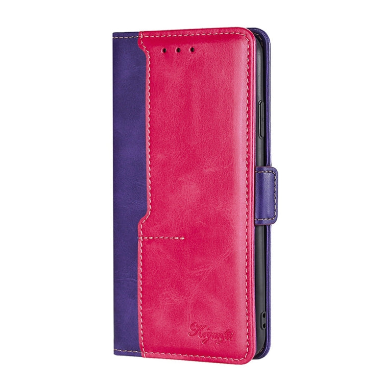 For ZTE Blade A72 5G Contrast Color Side Buckle Leather Phone Case