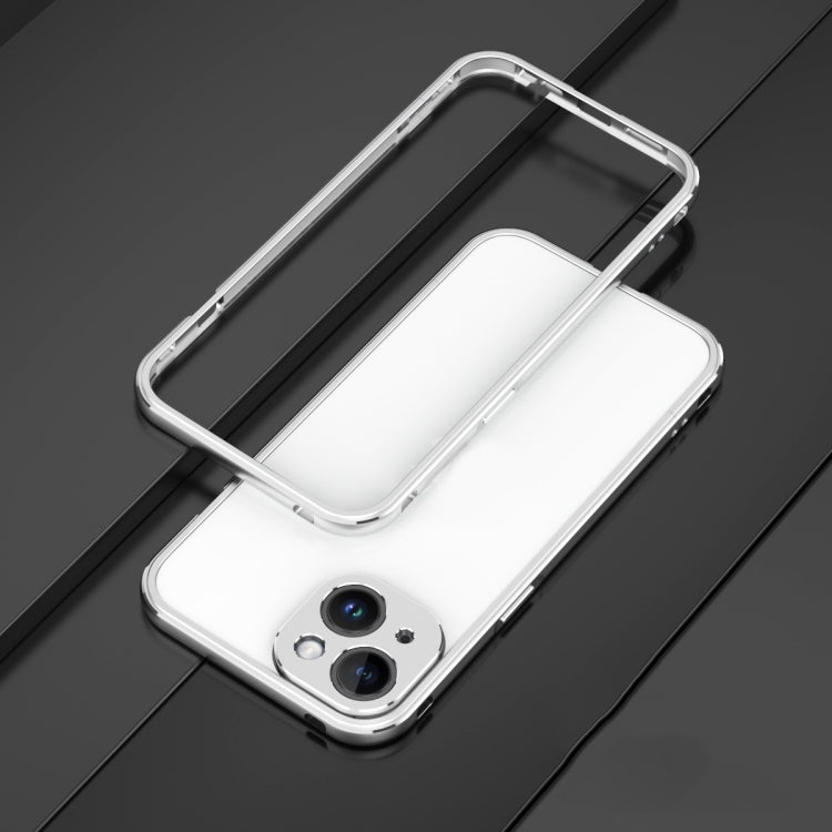 For iPhone 14 Aurora Series Lens Protector + Metal Frame Phone Case
