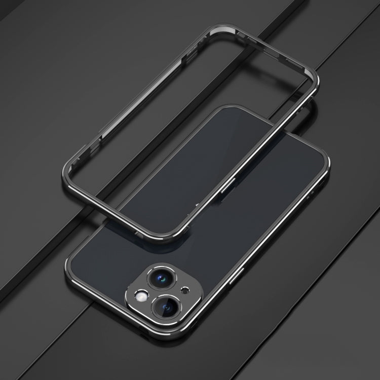 For iPhone 14 Plus Aurora Series Lens Protector + Metal Frame Phone Case