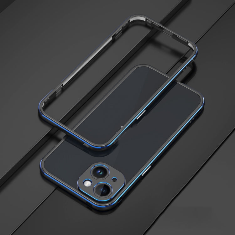 For iPhone 14 Plus Aurora Series Lens Protector + Metal Frame Phone Case