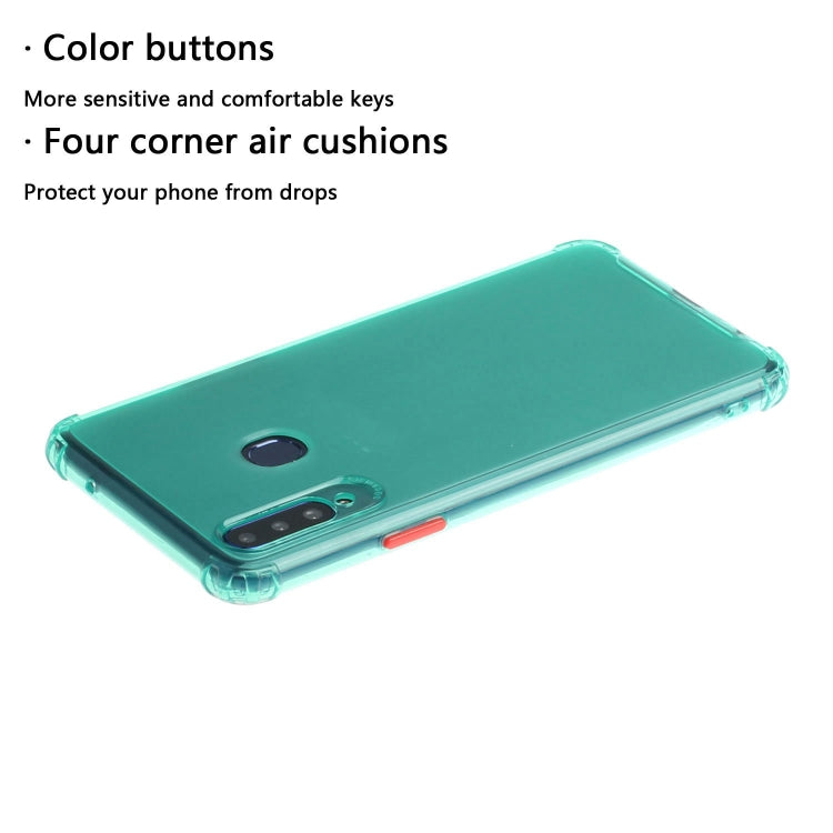 For Galaxy A20s Shockproof TPU Transparent Protective Case