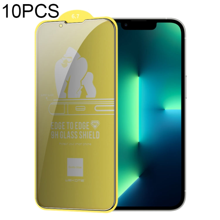 For iPhone 13 Pro Max 10pcs WEKOME 9D Curved Privacy Tempered Glass Film