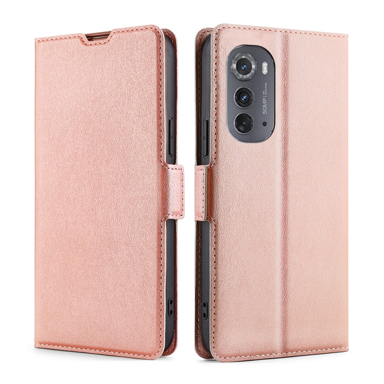 For Motorola Edge 2022 Ultra-thin Voltage Side Buckle Horizontal Flip Leather Phone Case