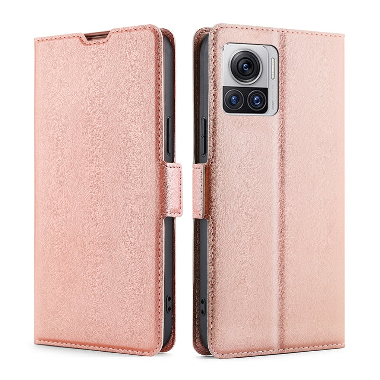 For Motorola Edge X30 Pro 5G/Edge 30 Ultra Ultra-thin Voltage Side Buckle Horizontal Flip Leather Phone Case