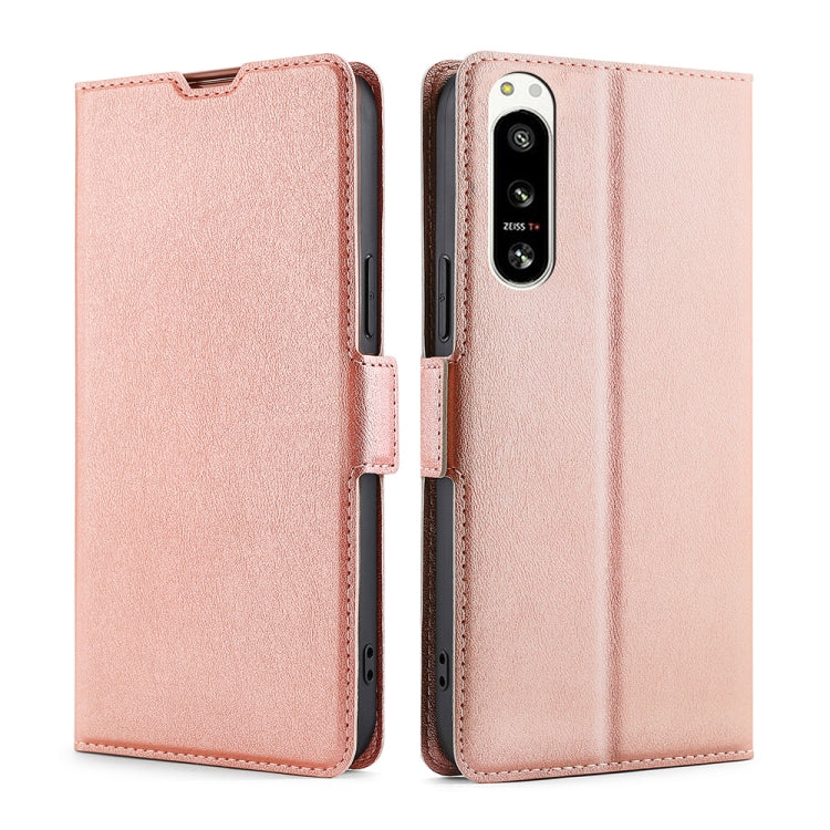 For Sony Xperia 5 IV Ultra-thin Voltage Side Buckle Horizontal Flip Leather Phone Case
