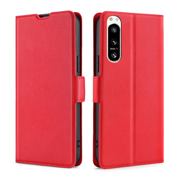 For Sony Xperia 5 IV Ultra-thin Voltage Side Buckle Horizontal Flip Leather Phone Case