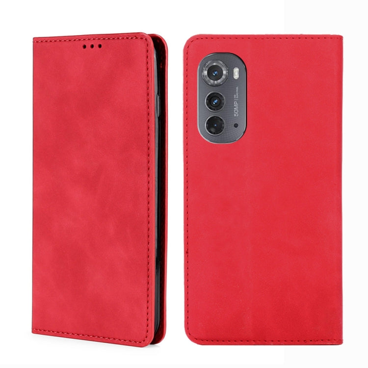 For Motorola Edge 2022 Skin Feel Magnetic Horizontal Flip Leather Phone Case