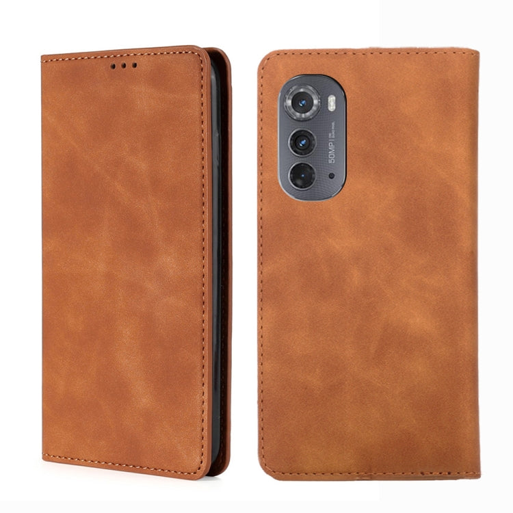 For Motorola Edge 2022 Skin Feel Magnetic Horizontal Flip Leather Phone Case