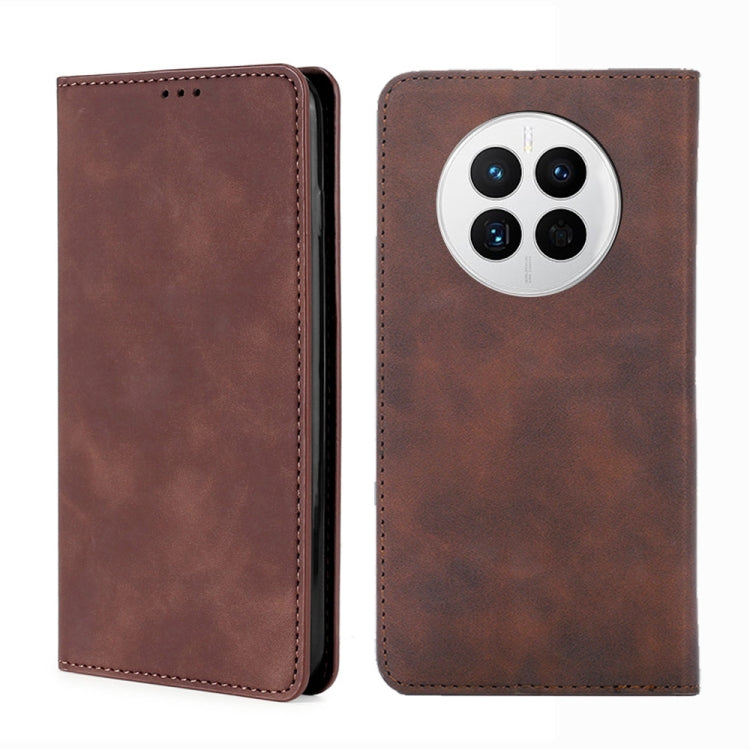 For Huawei Mate 50 Skin Feel Magnetic Horizontal Flip Leather Phone Case