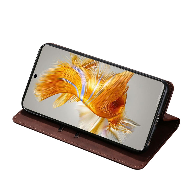 For Huawei Mate 50 Skin Feel Magnetic Horizontal Flip Leather Phone Case