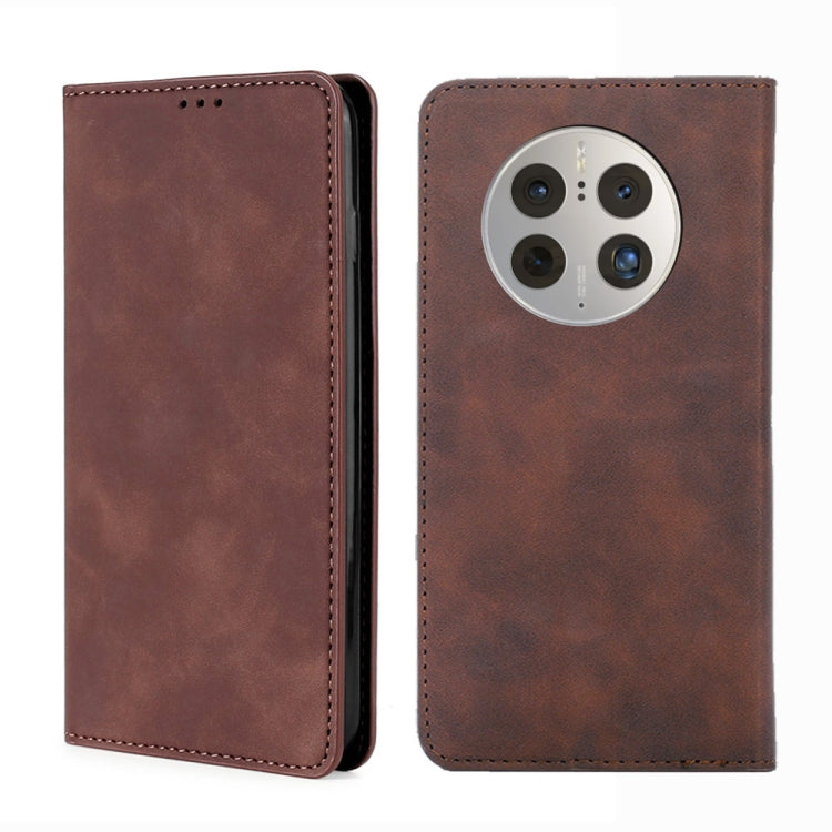 For Huawei Mate 50 Pro Skin Feel Magnetic Horizontal Flip Leather Phone Case