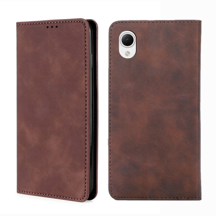 For Samsung Galaxy A23e/A22e Skin Feel Magnetic Horizontal Flip Leather Phone Case