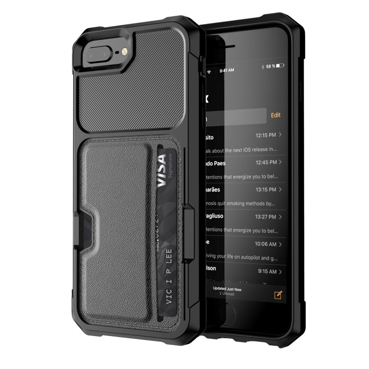 ZM02 Card Slot Holder Phone Case For iPhone 8 Plus / 7 Plus