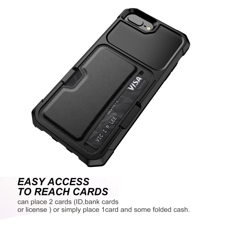 ZM02 Card Slot Holder Phone Case For iPhone 8 Plus / 7 Plus